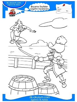 Çocuklar İçin Peter Pan Boyama Sayfaları 